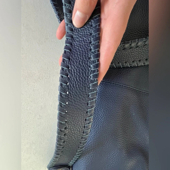 ASO Cameron Diaz👜Onna Ehrlich/ Rachel bag/ Hobo bag/ 100% Leather/ Navy blue - Picture 10 of 17